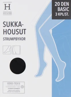 House naisten sukkahousut basic 20 den SH20X3HR musta, koko 36–44 3-pack