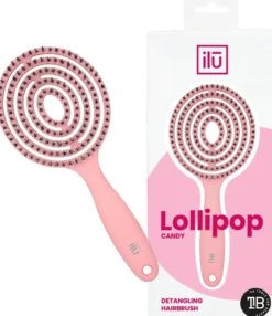 Ilu Lollipop Candy Pink pyöreä selvitysharja