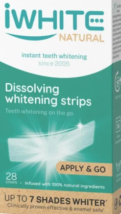 iWhite Natural liukenevat valkaisuliuskat 28 kpl
