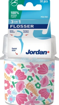 Jordan 3in1 Flosser hammaslankain pöytäpakkaus 50kpl