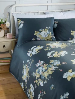 Laura Ashley Rosemore tuplapussilakanasetti 230x220 + 2kpl 50x60cm midnight