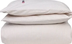 Lexington Pin Point vauvan pussilakana 100x130cm beige/valkoinen