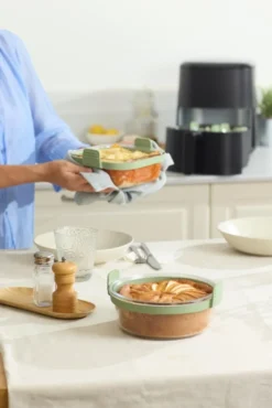 Lékué Air Fryer lasiastia pyöreä