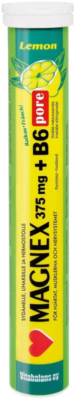Magnex 375 mg + B6 pore 20 tabl.