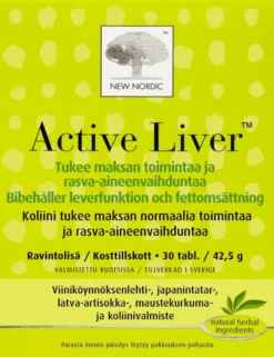 New Nordic Active Liver™ ravintolisä 30 tabl./ 43,2 g