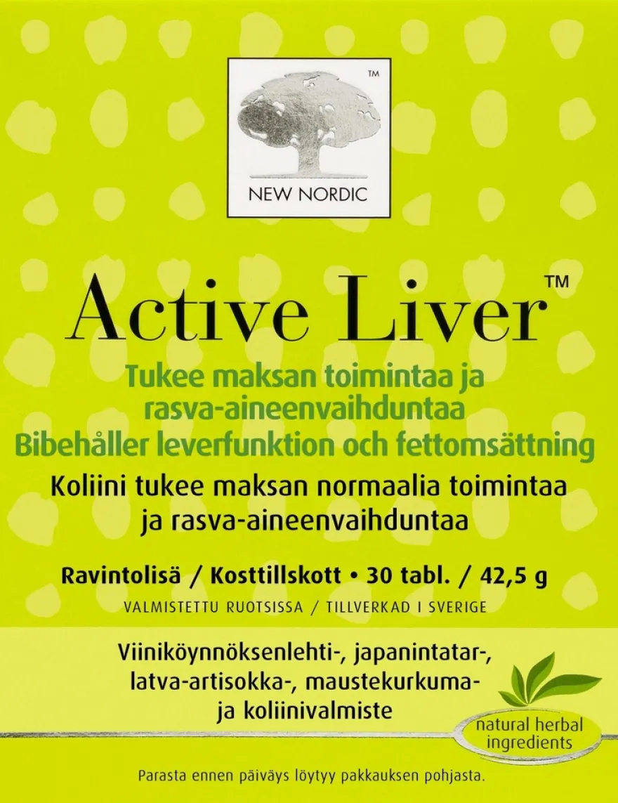 New Nordic Active Liver™ ravintolisä 30 tabl./ 43,2 g