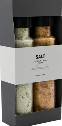 Nicolas Vahé Lahjapakkaus Suola parmesaani ja Basilika + Suola Everyday Mix