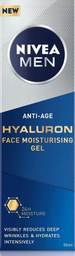 NIVEA MEN 50ml Anti-Age Hyaluron Face Moisturising Gel -kasvogeeli