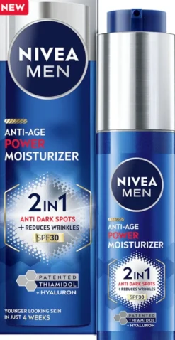 NIVEA MEN 50ml Anti-Age 2in1 Power Moisturizer -kasvovoide