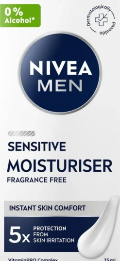 NIVEA MEN 75ml Sensitive Moisturiser -kasvovoide