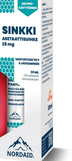 Nordaid sinkkiasetaattisuihke 30 ml