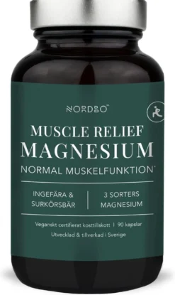 Nordbo Muscle Relief Magnesium90 kaps