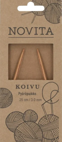 Novita Koivu Pyöröpuikot 25 cm / 3.00 mm