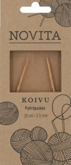 Novita Koivu Pyöröpuikot 25 cm / 2.50 mm