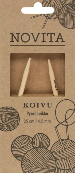 Novita Koivu Pyöröpuikot 25 cm / 4.50 mm