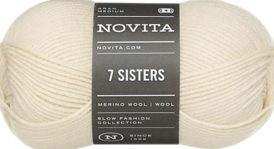 Novita lanka 7 Sisters 100g luonnonvalkoinen 010