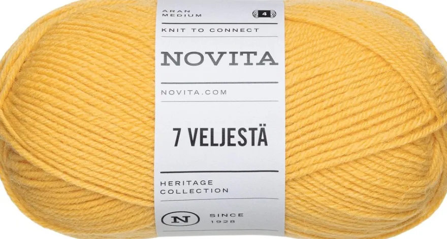 Novita lanka 7 Veljestä 100g auringonkukka 268