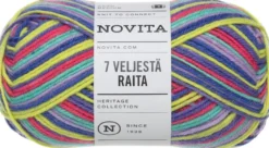 Novita Lanka 7 Veljestä Raita 100 g riemukaari 978