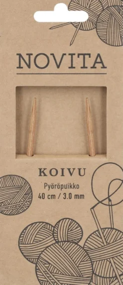 Novita pyo?ro?puikot 40 cm koivu 3.0 mm