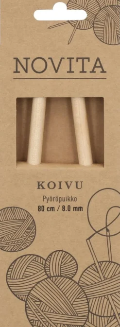 Novita Pyöröpuikko koivu 80cm - 8mm