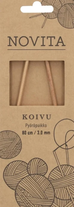 Novita Pyöröpuikko koivu 80cm - 3mm