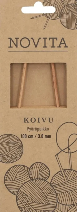 Novita Pyöröpuikko Koivu 100cm - 3mm