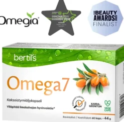 Omega7 kaksoistyrniöljy ravintolisä 60 kaps.