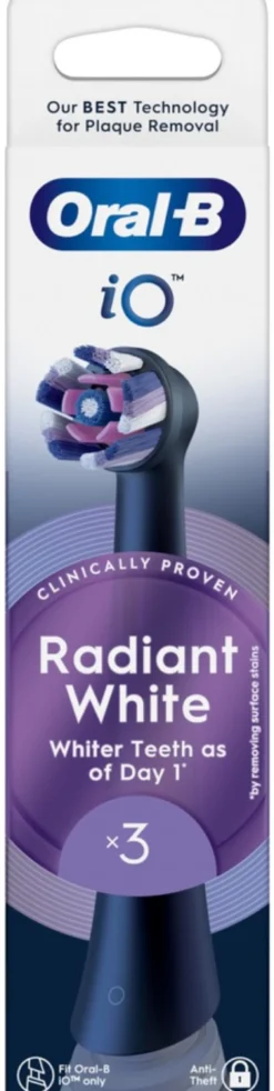 Oral-B iO Radiant White Black vaihtoharja 3kpl