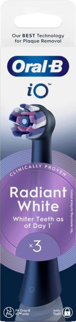 Oral-B iO Radiant White Black vaihtoharja 3kpl
