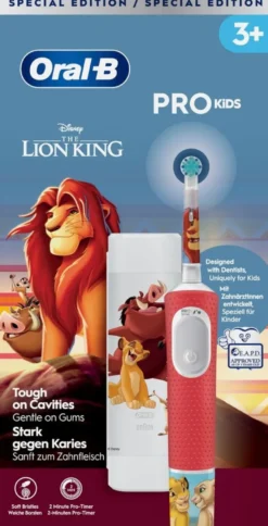 Oral-B Vitality Pro Kids Lion King sähköhammasharja + matkakotelo