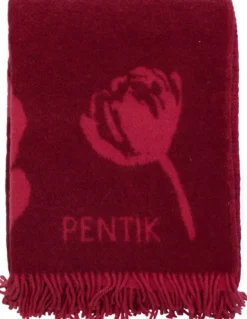Pentik Lilia torkkupeitto 130x170 cm viininpunainen