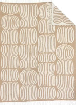 Pentik Vilja torkkupeitto 130x170 cm, vaaleanruskea