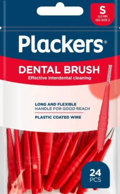 Plackers Dental Brush Hammasväliharja S 0,5mm 24kpl