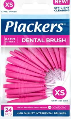 Plackers Dental Brush Hammasväliharja XS 0,4mm 24kpl