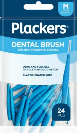 Plackers Dental Brush hammasväliharja M 0,6mm 24kpl