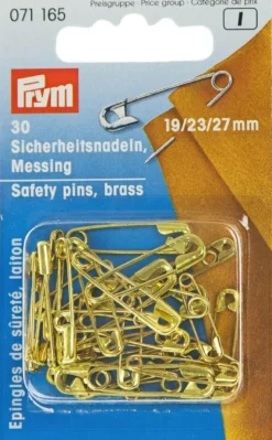 Prym hakaneulalajitelma 19/23/27 mm 30 kpl/pakkaus kullanvärinen