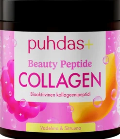 Puhdas+ Beauty Peptide Kollageenijauhe Vadelma-Sitruuna 80 g