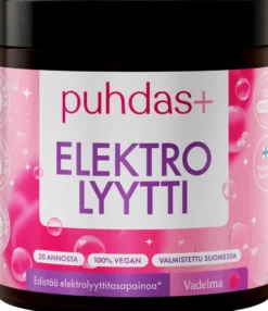 Puhdas+ Elektrolyyttijauhe Vadelma 120 g