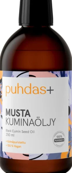 Puhdas+ Mustakuminaöljy 250 ml