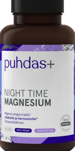 Puhdas+ Night time magnesium120 kaps