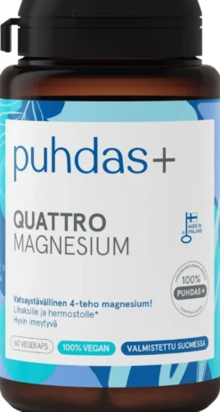 Puhdas+ Quattro Magnesiumvalmiste 36g/60kaps