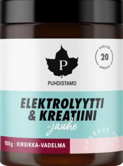Puhdistamo Elektrolyytti & Kreatiini -jauhe Kirsikka-Vadelma 100g