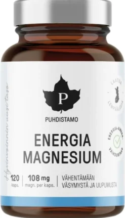 Puhdistamo Energia Magnesium 120 kaps