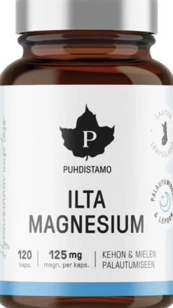 Puhdistamo Ilta Magnesium 120 kapselia