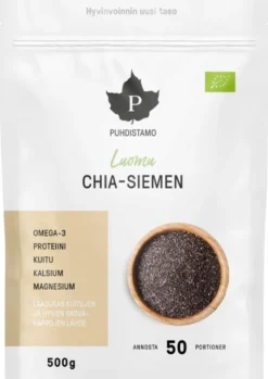 Puhdistamo Luomu Chia-siemen 500 g