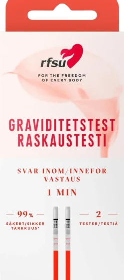 RFSU Raskaustesti 2 kpl testiliuskoja