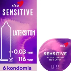 RFSU So Sensitive 6kpl superohut kehon lämpöä välittävä lateksiton kondomi