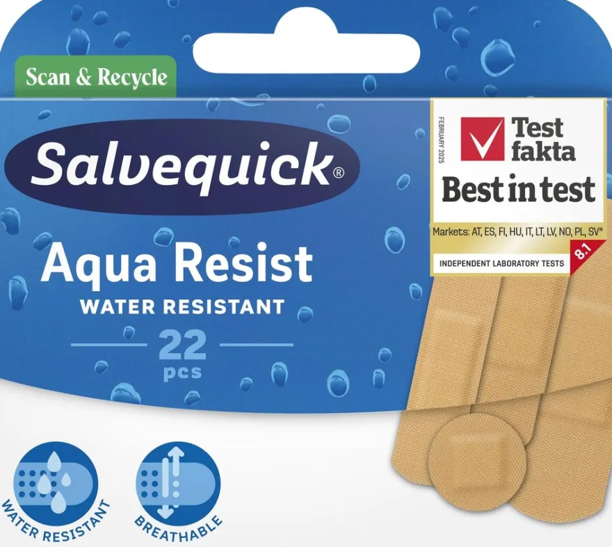 Salvequick Aqua Resist muovilaastari 22kpl