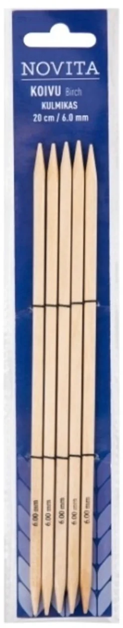 Sukkapuikko kulmikas koivu 20cm 6.0