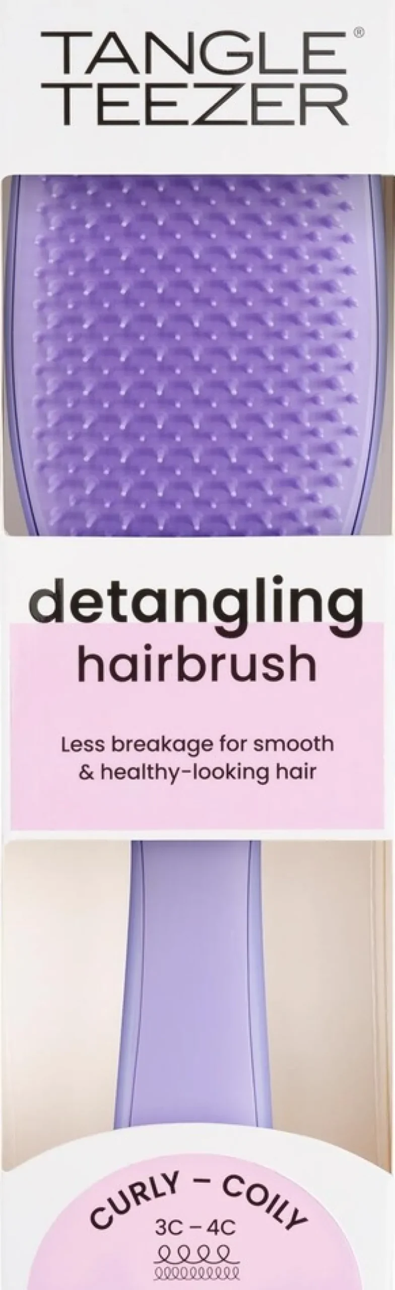 Tangle Teezer The Ultimate Detangler Naturally Curly Purple Passion -varrellinen selvitysharja paksuille ja kiharille hiuksille
